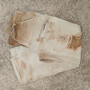 Vintage Carhartt jeans tan faded distressed look